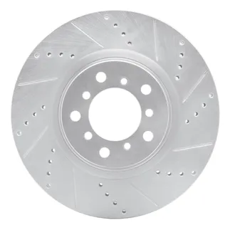 R1 Concepts EDZ-31054D Brake Rotor Drilled and Slotted Silver